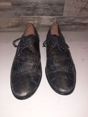 Men's Democrata Lace-Up Dress Shoes in Gray Fair Used Condition Size 9